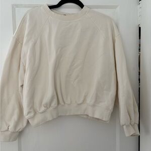 Zara Off-White Crewneck Top